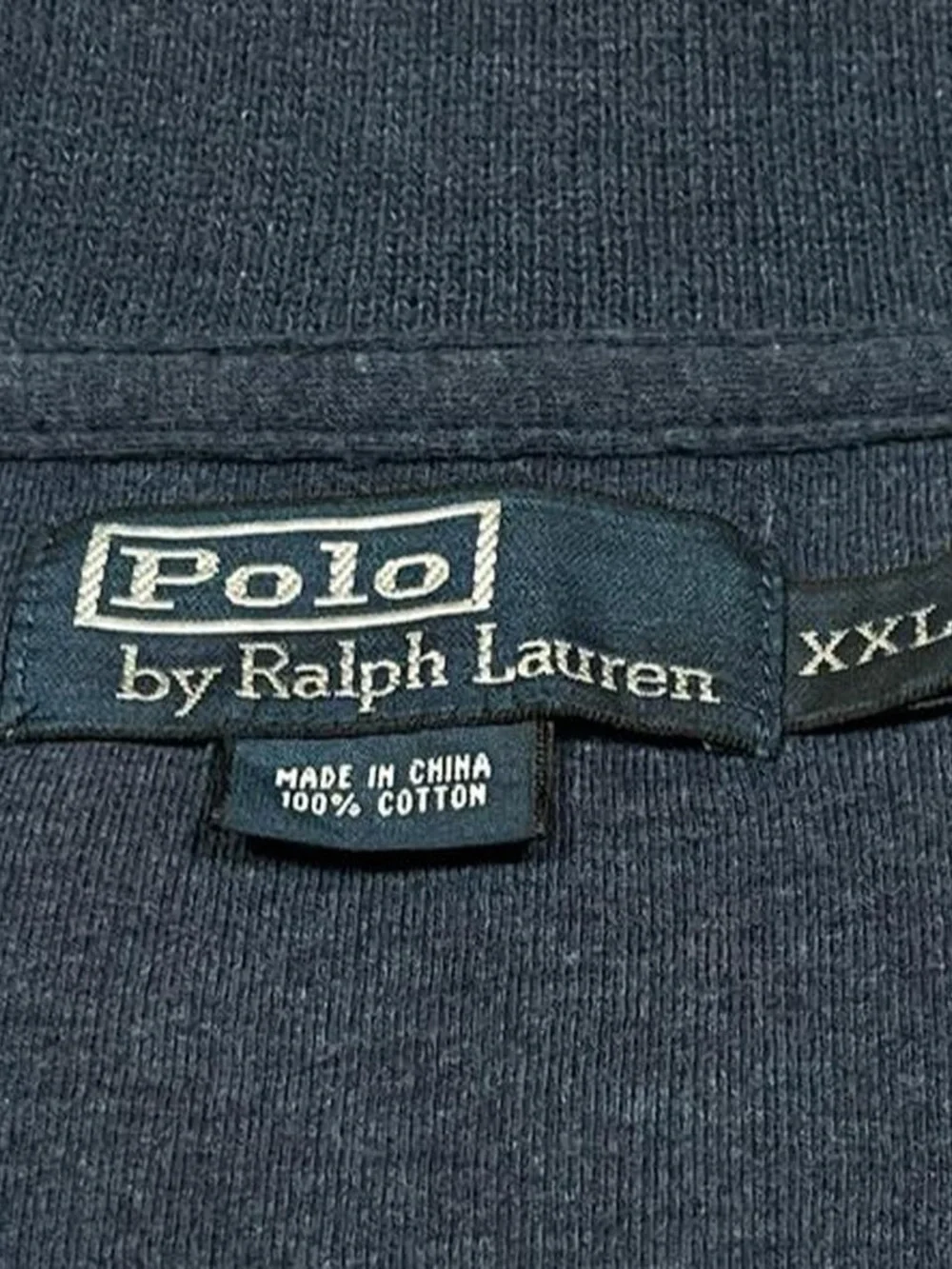 VTG Polo Ralph Lauren Quarter Zip Sweater Blue Heather Men’s Size XXL Golf Q-Zip